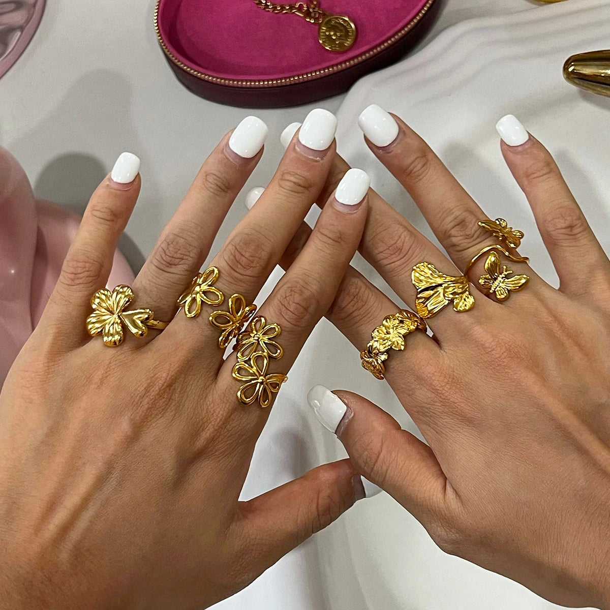 Romantic Flower Rings