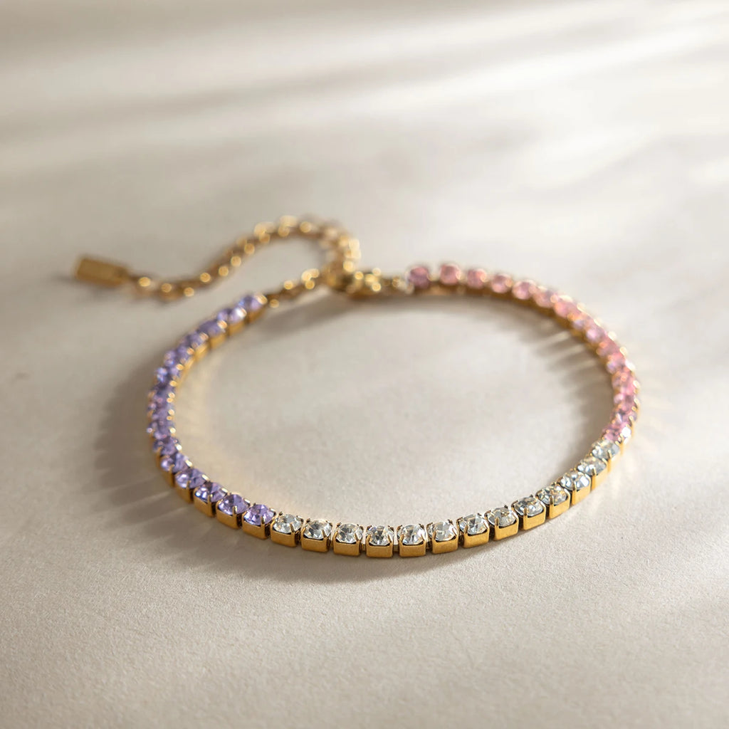 Multicolor Zircon Tennis Bracelet