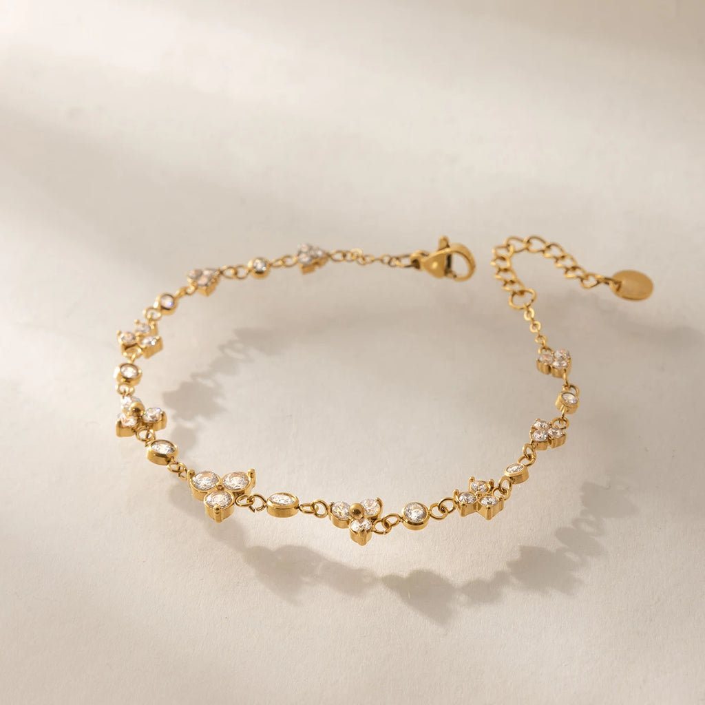 Zircon Flower Bracelet