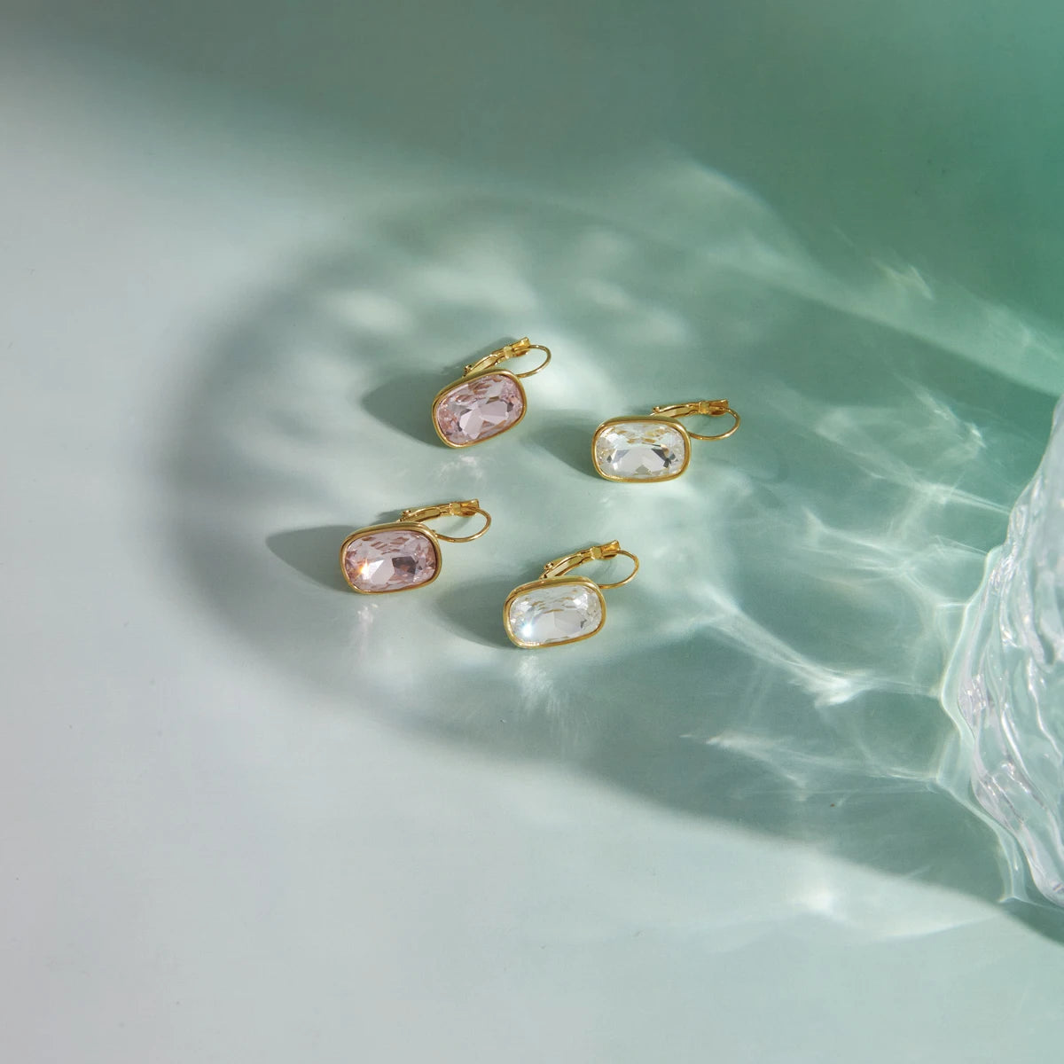 Big Square Zircon Earring