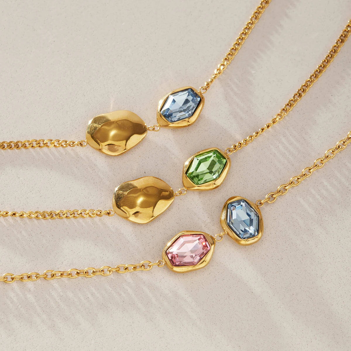 Trendy Colored Geometric Glass Bracelet