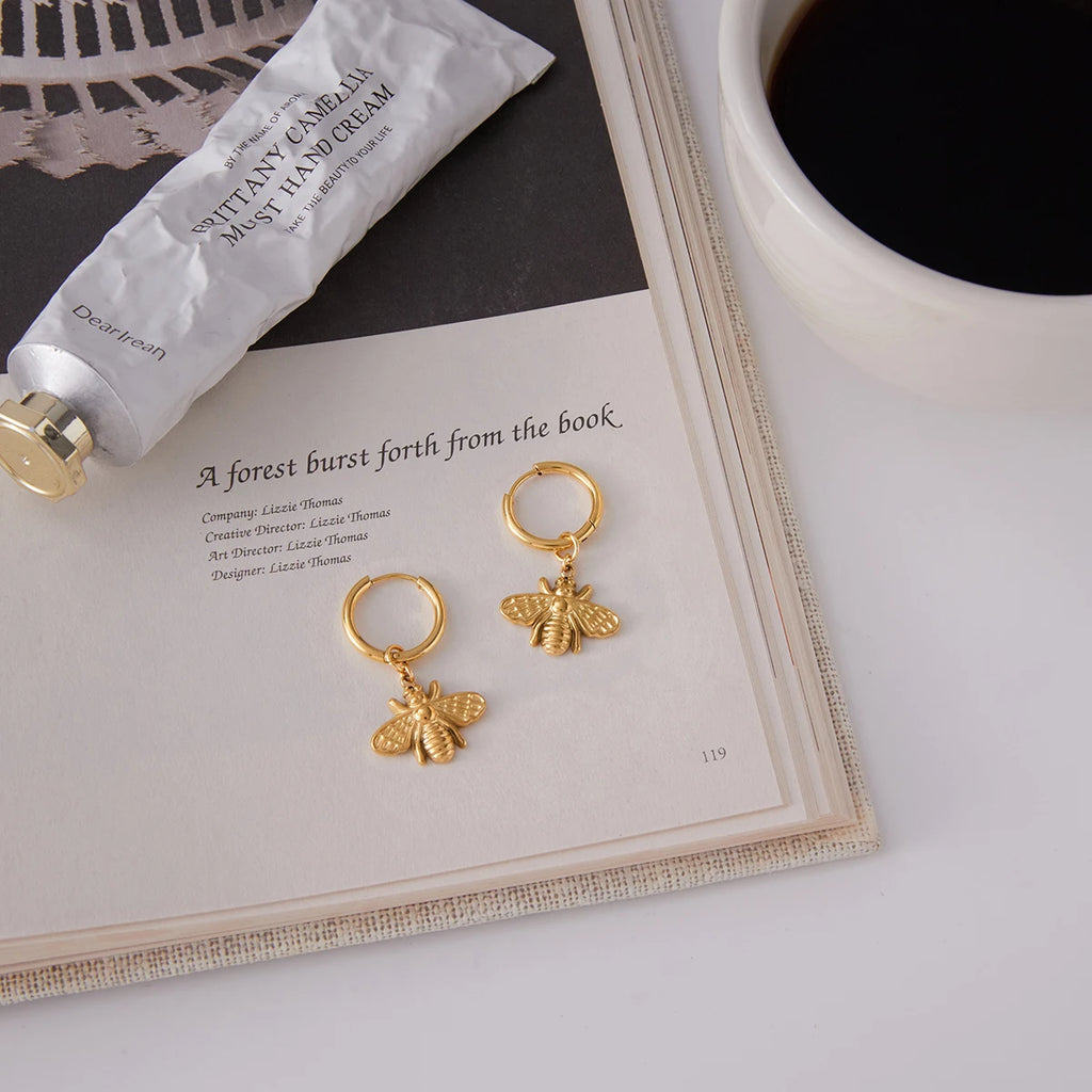 Cute Bee Drop Earrings
