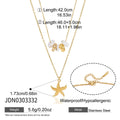 Double-layer Conch Starfish Pearl Peadant Necklace