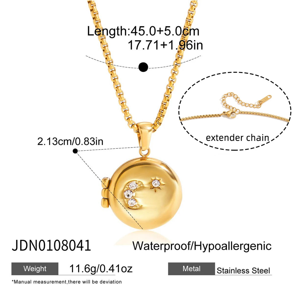Photo Frame Locket Pendant Necklace