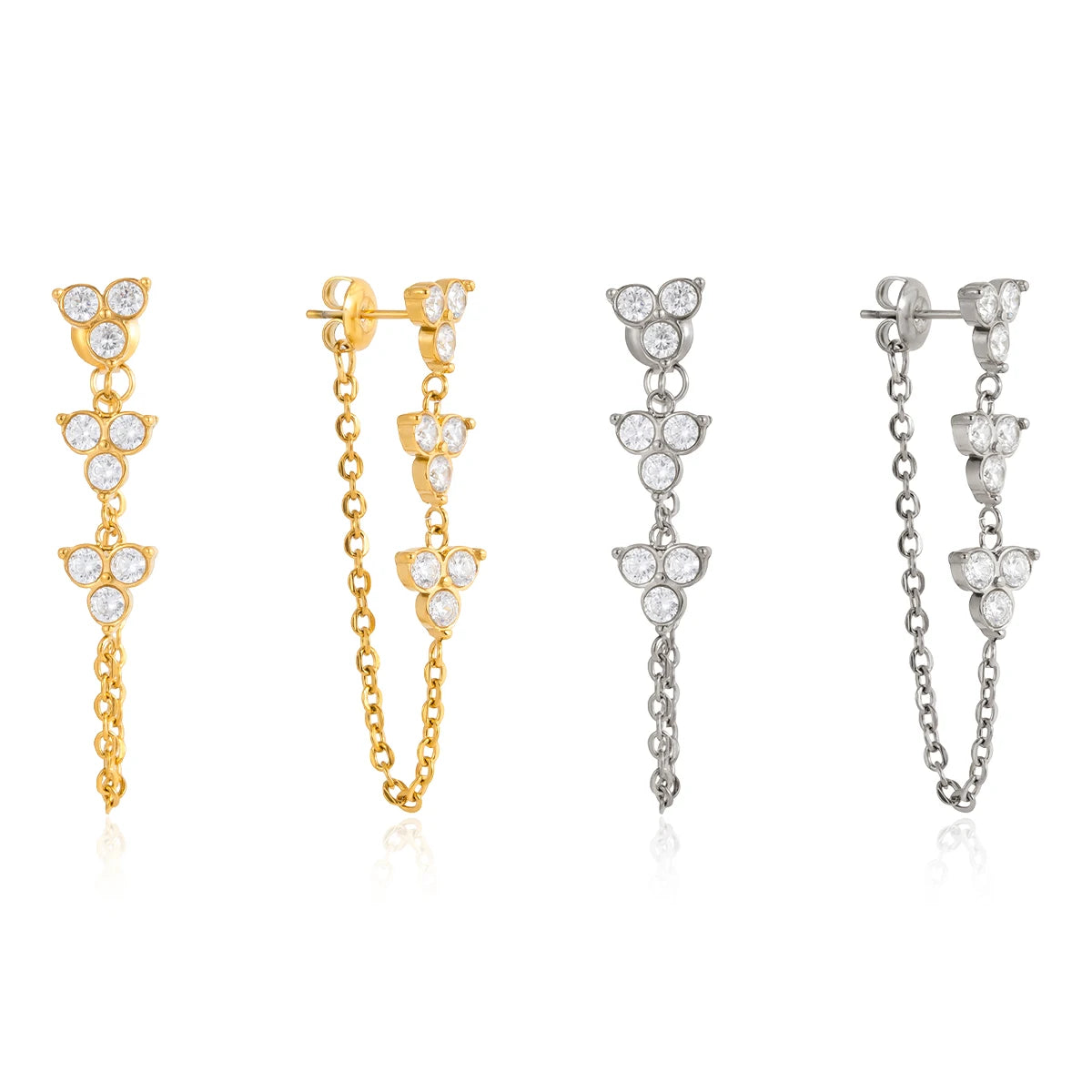 Zircon Flower Earrings