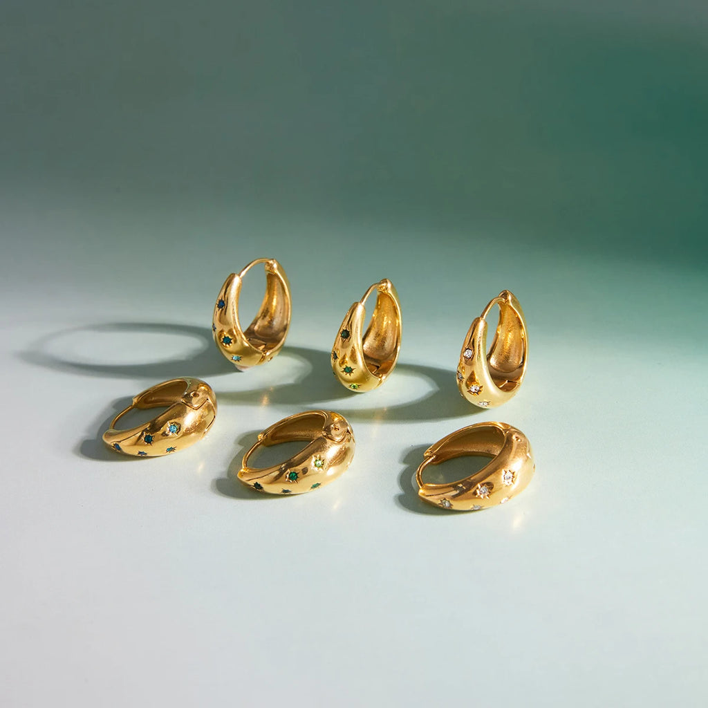 Delicate Crystal Clip Earrings