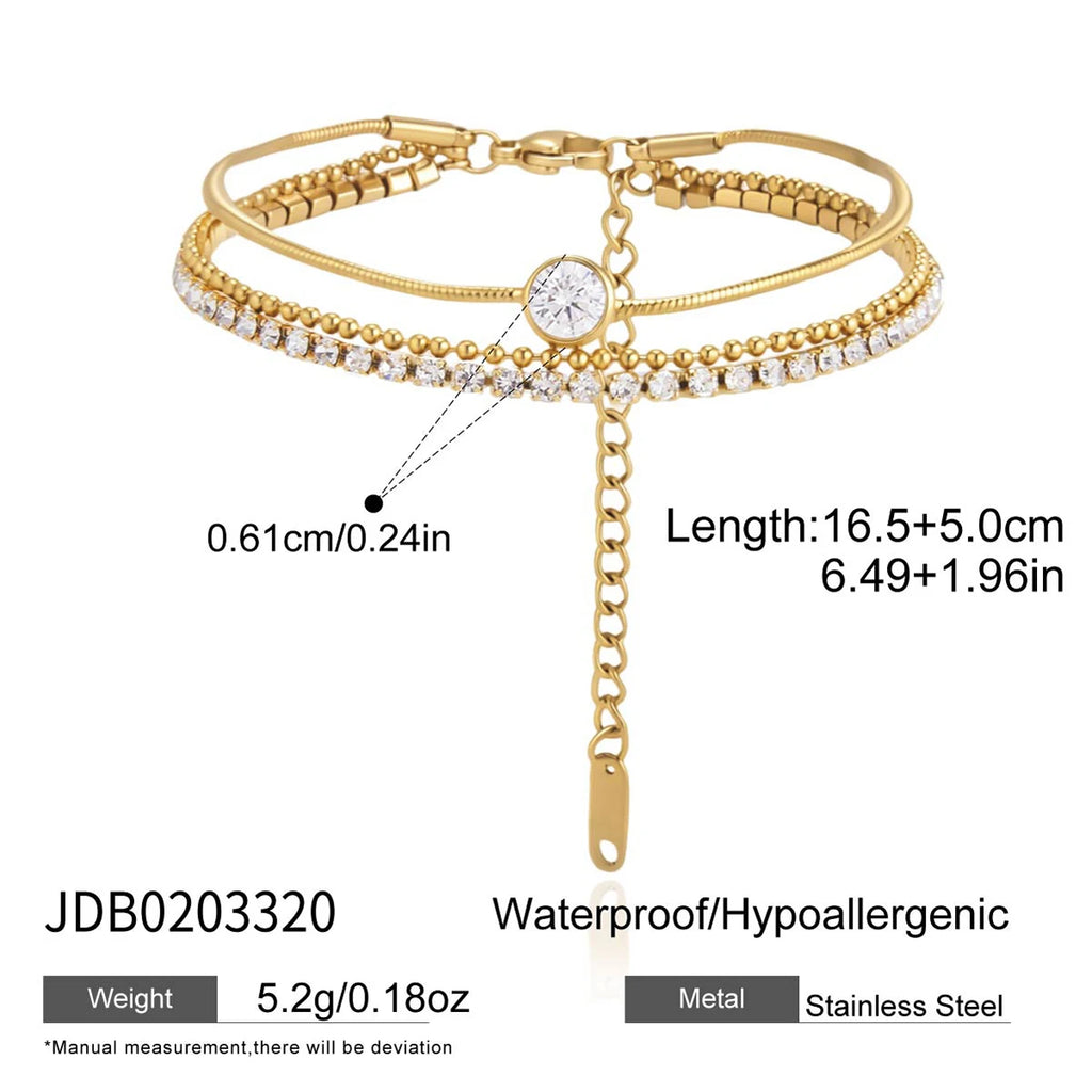 Stainless Steel Waterproof Cuff Bracelet