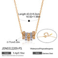 Delicate Zircon Beads Mixed Color Pendant Necklace