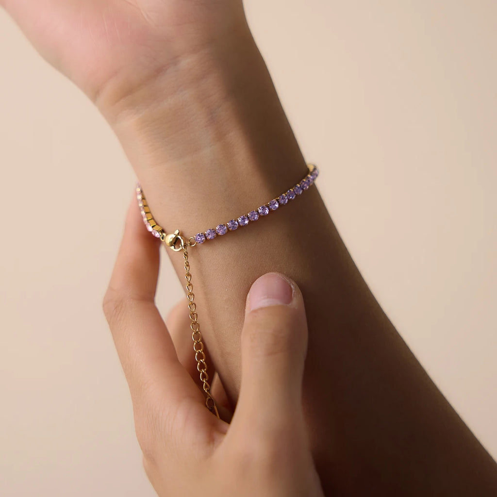 Multicolor Zircon Tennis Bracelet